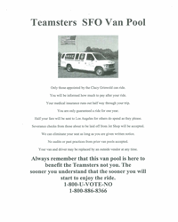 SFO-Teamsters New TA Van Pool